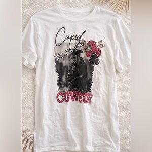 Yellowstone Cowboy Graphic Tee Aim for the Cowboy Western Shirt M J Coons